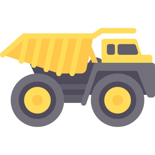 Trucking construction trucks delivery icon