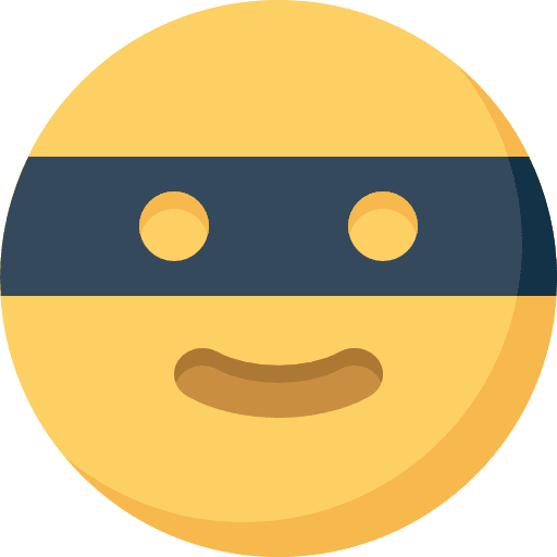 Thief emoticons bandit emoji icon
