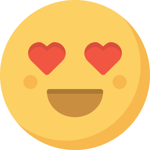 In love feelings emoji in love icon