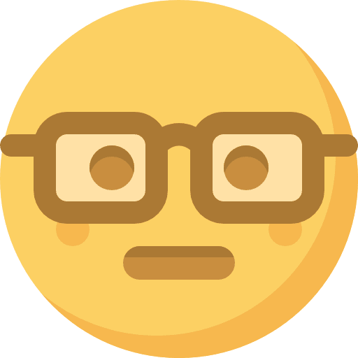 Nerd nerd feelings smileys icon