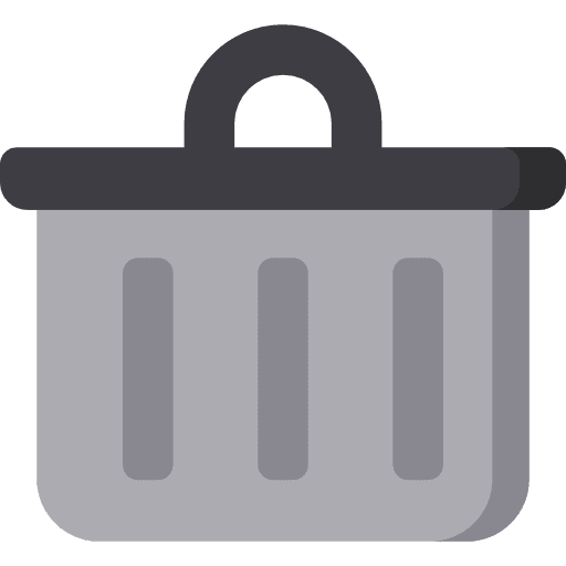 Garbage trash bin basket icon