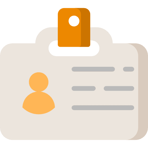 Id card seo and web pass business icon