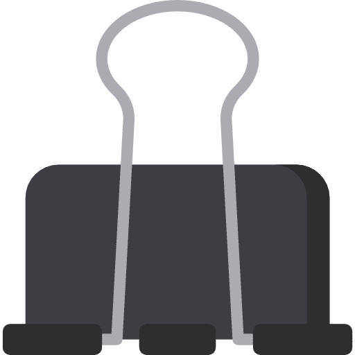 Clip office material attachment clip icon