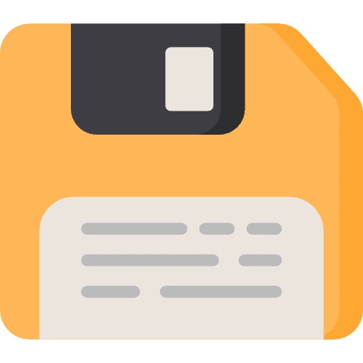 Floppy disk save interface save file icon