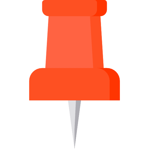 Push pin school material attachment attach icon
