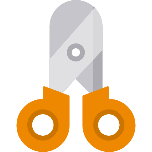 Scissors cut handcraft cutting icon