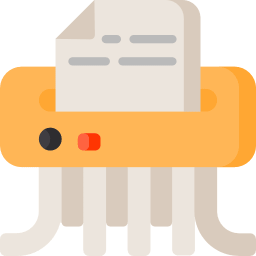 Shredder documents shredder paper shredder icon