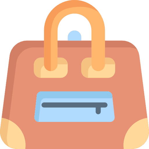 Hand bag handbag bags tools icon