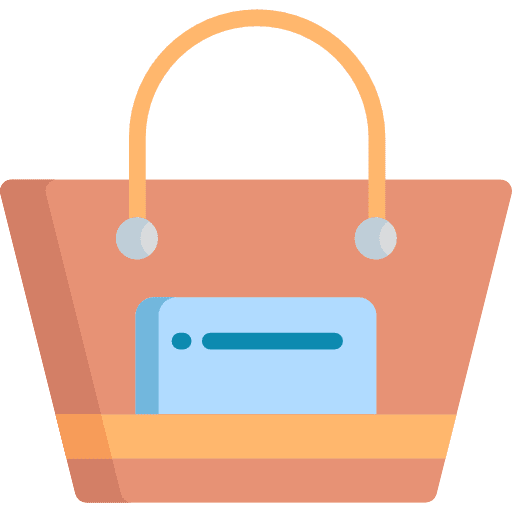 Shopping bag commerce and shopping shopping purse shopping basket icon