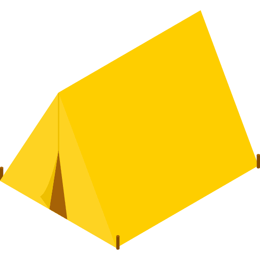 Tent camping rural nature icon