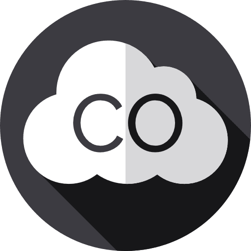 Carbon monoxide pollution carbon monoxide security icon