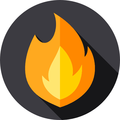 Fire danger popular flame icon