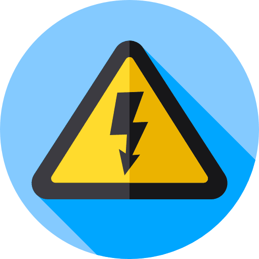 High voltage signal warning security icon