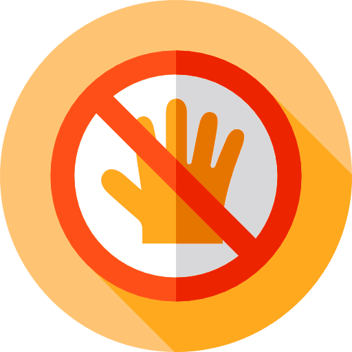Not touch security maps and flags hands icon