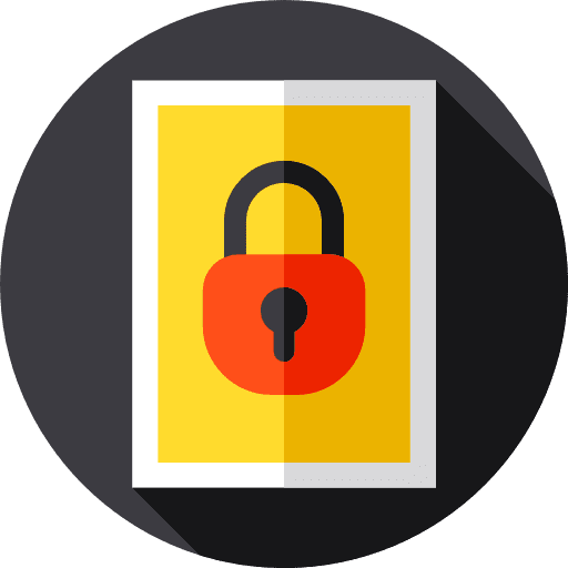 Door security lock door icon