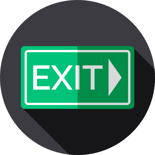 Exit signal exit exit door icon
