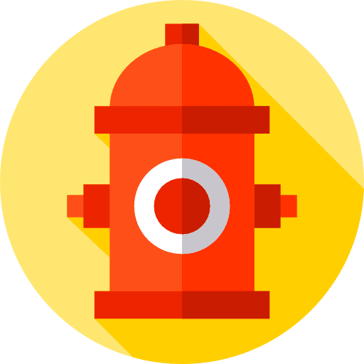 Hydrant firefighter security water icon