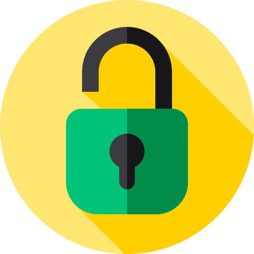 Padlock security padlock open icon