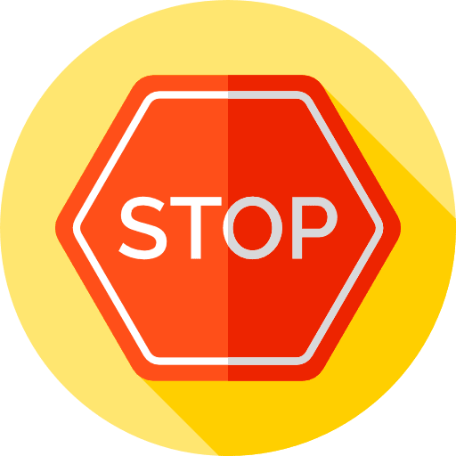 Stop stop security signs icon