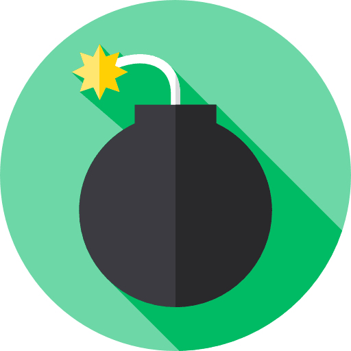 Bomb explosive detonation weapons icon