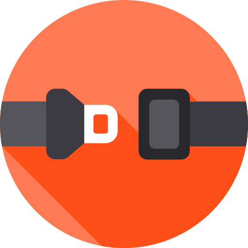 Safety belt safety protection seat belt icon