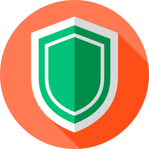 Shield defense weapons protection icon
