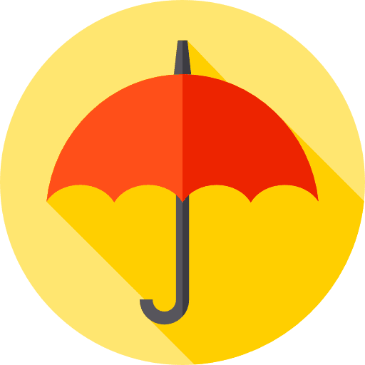 Umbrella tools and utensils rain rainy icon