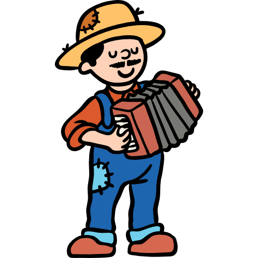 Accordionist music accordion music instrument icon