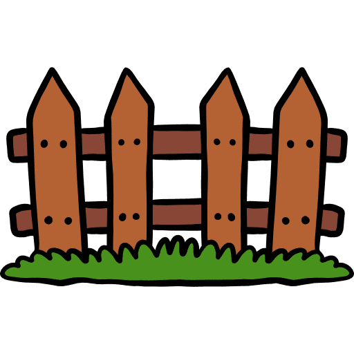 Fence garden fence protection icon