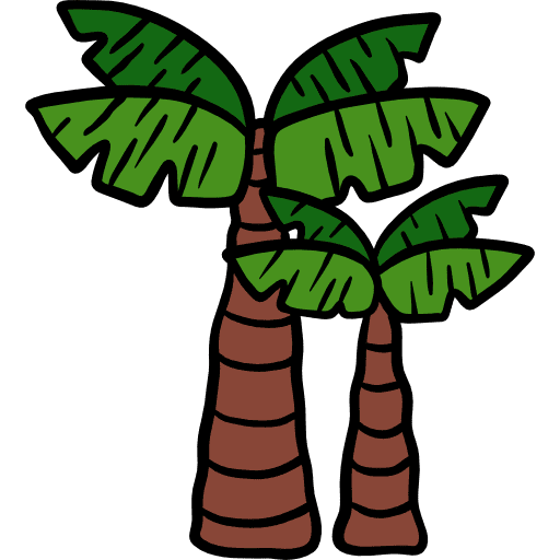 Palm tree beach summer palm icon