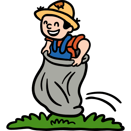 Sack race childhood game leisure icon
