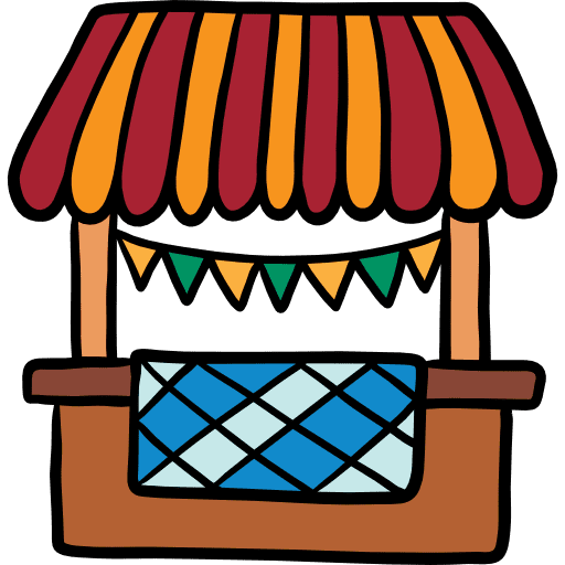 Stand holidays fairground stand icon