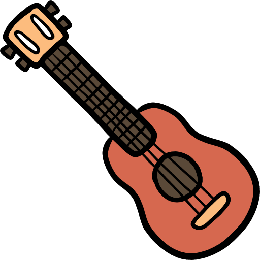 Guitar musical instrument orchestra music and multimedia icon