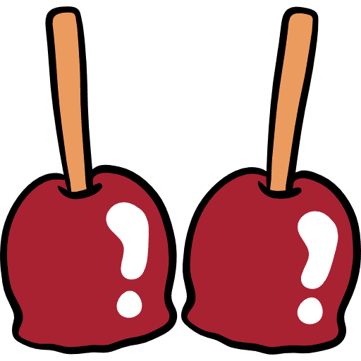 Caramelized apple organic food fruit icon