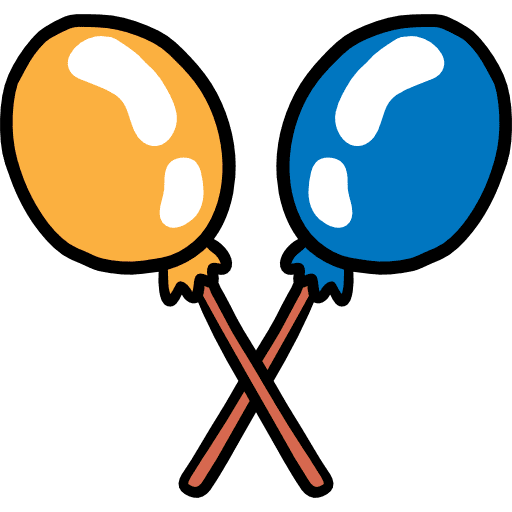 Balloons cultures birthday party icon