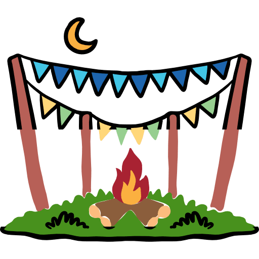 Garlands flags entertainment decoration icon