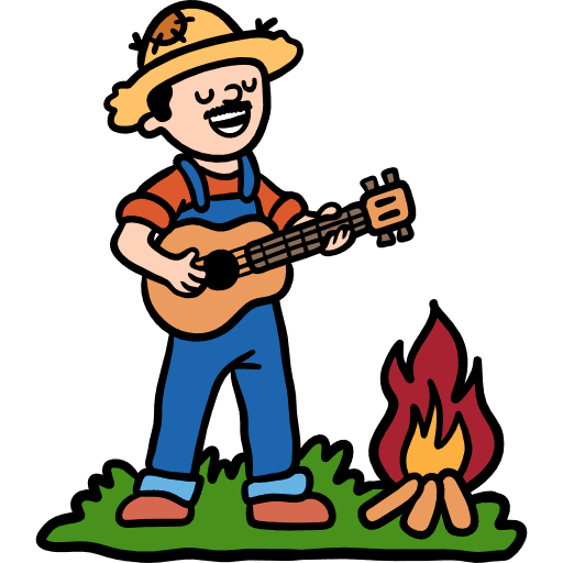 Guitar player festival music and multimedia music icon