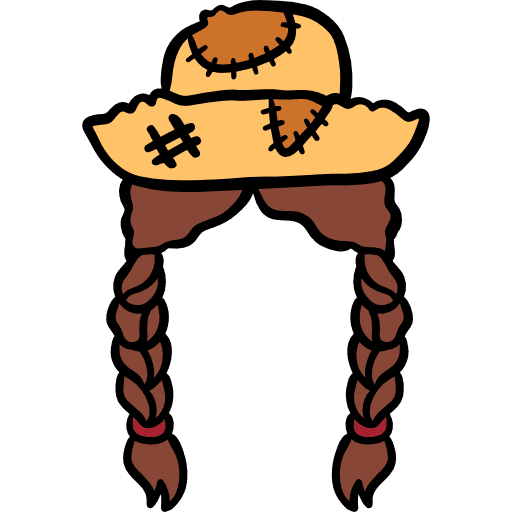 Hat braid plait woman icon