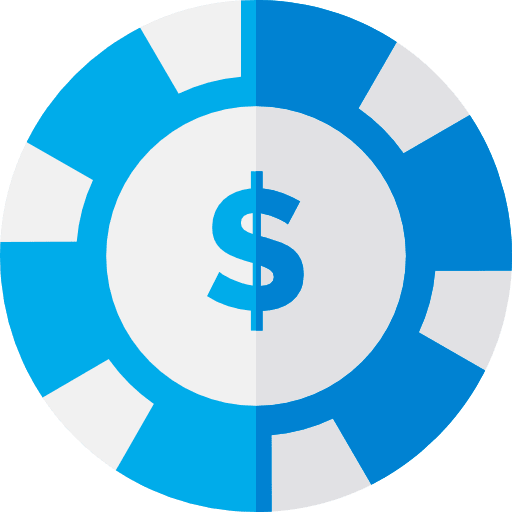 Chip poker chip gaming poker icon