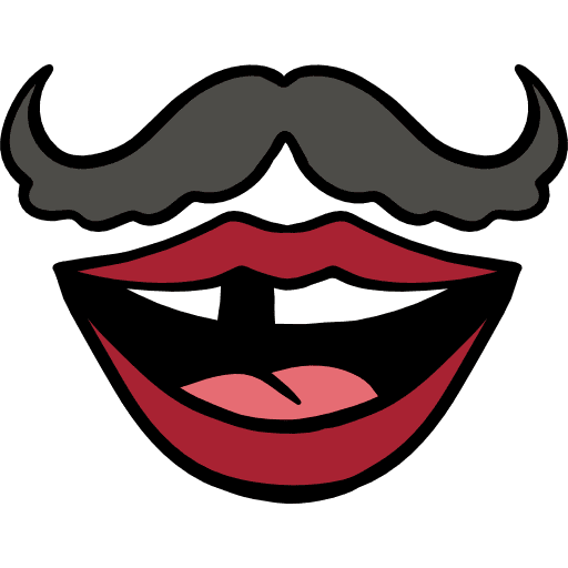 Mouth moustache teeth mouth icon