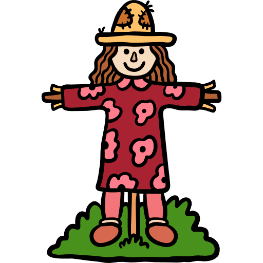 Scarecrow rural farming scarecrow icon