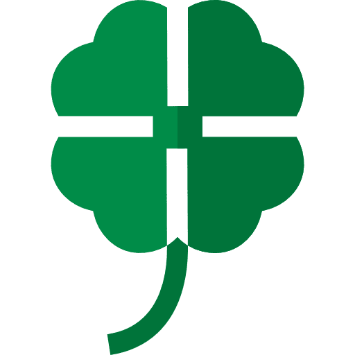 Clover good luck ireland shamrock icon