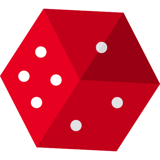 Dice gaming dice luck icon
