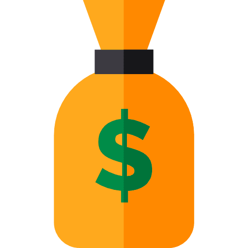 Money bag business dollar symbol banking icon