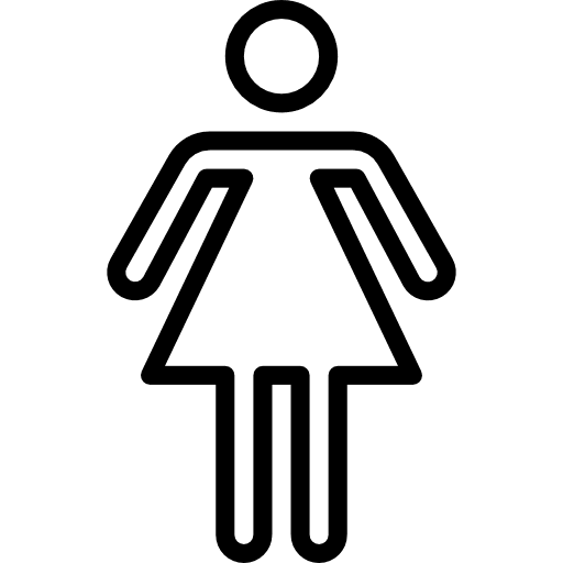 Woman education humanpictos standing girl icon