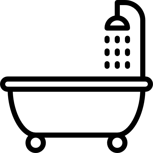 Bathtub bathroom hygienic clean icon