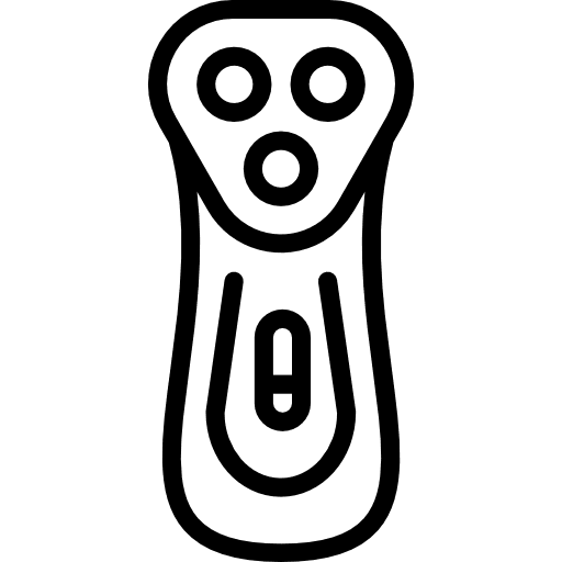 Electric razor grooming barber tools and utensils icon