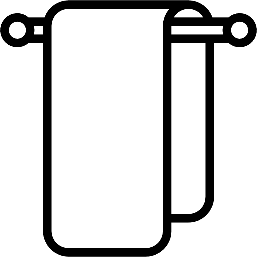 Towel dry wiping bath icon