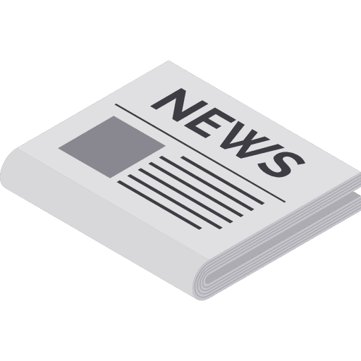 Newspaper journal news report interface icon