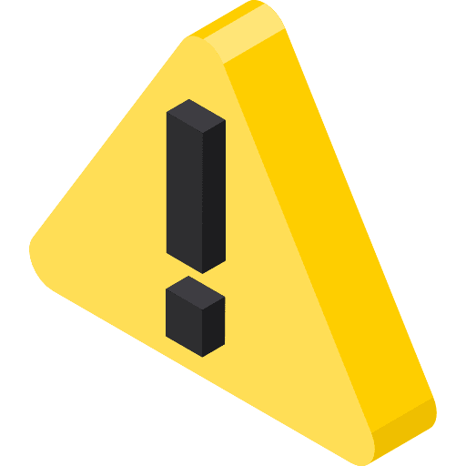 Warning notice warning attention icon